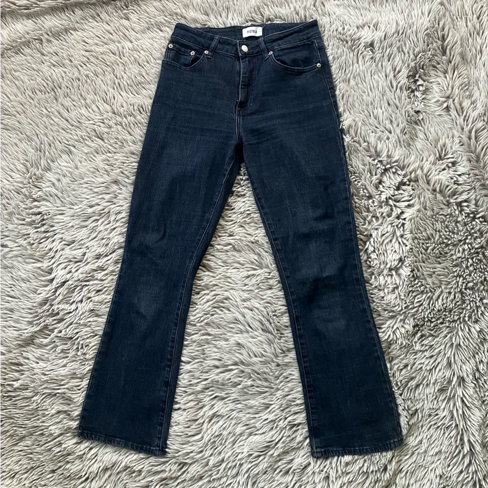 Pistola size 26- Dark Blue Straight Leg Jeans Rayon Blend Anthropology
